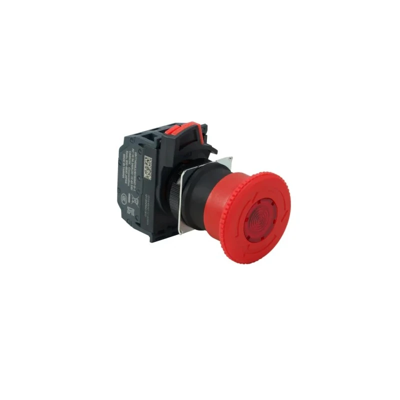 Omron Illuminated Emergency Stop Push Button Panel Mount 22 mm Cutout 2 NC Contacts IP65 A22NE-P