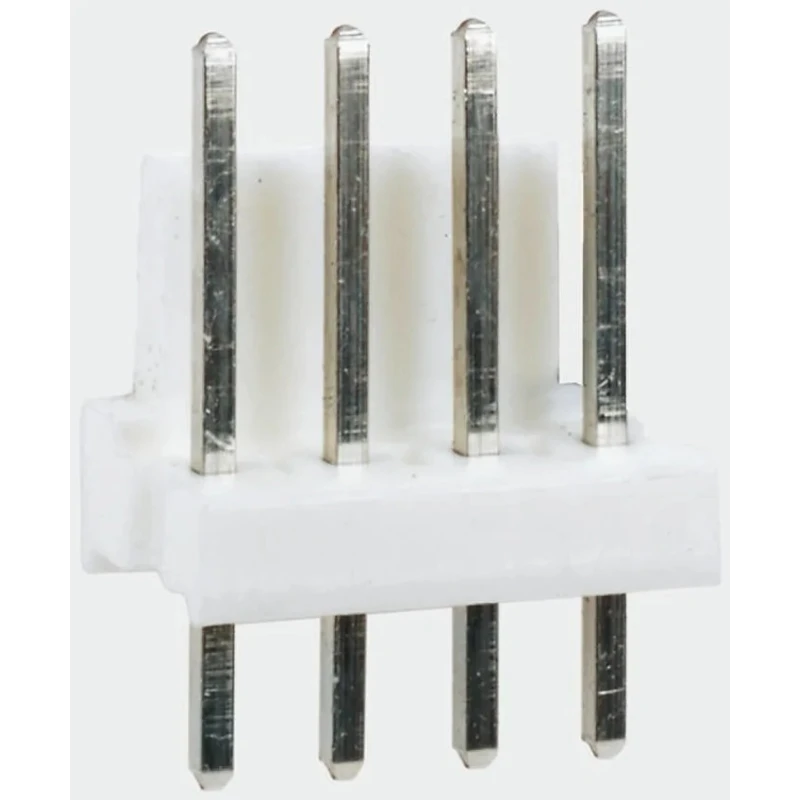 TE Connectivity MTA-100 Series Right Angle Through Hole Pin Header 5 Contacts 2.54mm Pitch 1 Row Unshrouded 640455-5