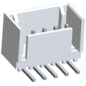 TE Connectivity MTA-100 Series Right Angle Through Hole PCB Header, 4 Contacts, 2.54 mm Pitch, 1 Row, Shrouded 2-644488-4