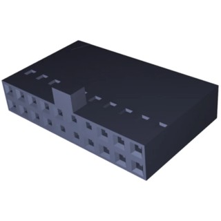 TE Connectivity AMPMODU Short Point Female Connector Housing 2.54 mm Pitch 20 Way 2 Row Straight 104483-3