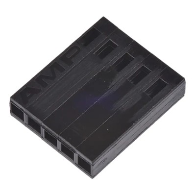 TE Connectivity AMPMODU MOD IV Female Connector Housing Cable Mount 2.54 mm Pitch 5 Way 1 Row Straight 1-87499-0