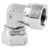 Parker Hydraulic Female G Thread 90 Degree Steel Swivel Elbow with 0.5 Inch Hose ID 8E6MK4S