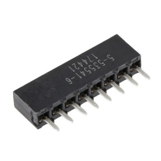 TE Connectivity AMPMODU MOD IV Series Straight Through Hole PCB Socket 8-Contact 1 Row 2.54 mm Pitch Solder 5-535541-6