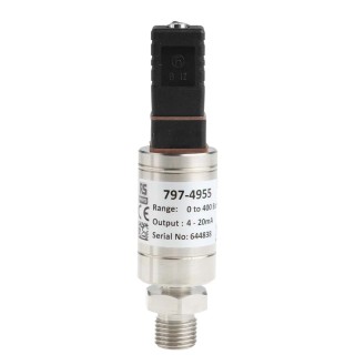 RS PRO Pressure Sensor 0 bar to 400 bar Current Output Gauge Reading Stainless Steel Housing 797-4955