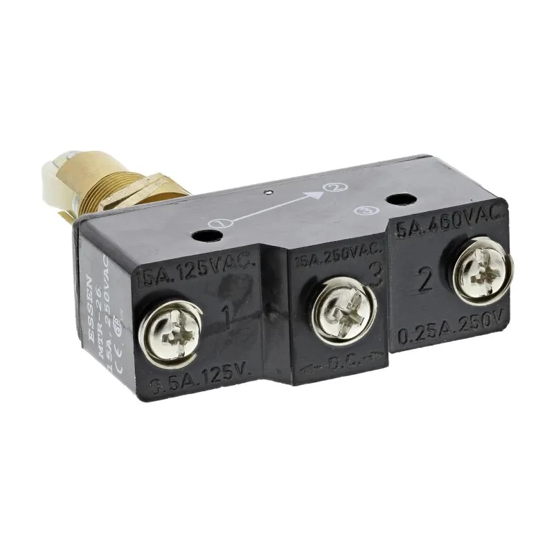 RS PRO Spring Plunger Micro Switch, Screw Terminal, 15A, 250 V AC/DC, SPCO Contact Configuration, IP40 797-2539