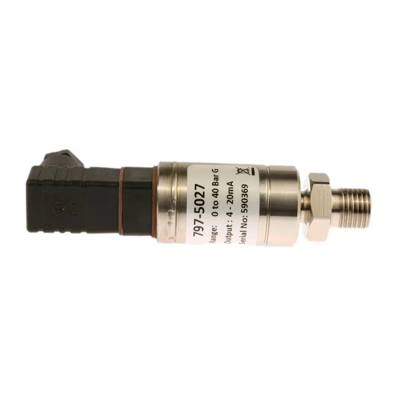 RS PRO Industrial Pressure Sensor 0 bar to 40 bar Gauge Reading, Current Output, Stainless Steel Housing 797-5027