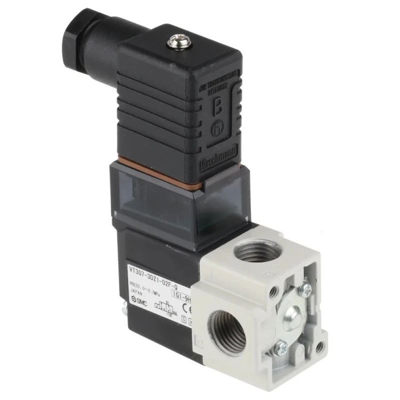 SMC Pneumatic Solenoid Valve Standard Solenoid G 1/4 inch Port, 3-Port 3-Position Manifold Mount VT307-3DZ1-02F-Q