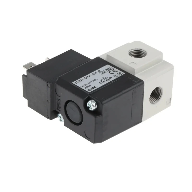 SMC Pneumatic Solenoid Valve 3/2 NC Solenoid G 1/8, 24V DC, 4.2W, Die Cast Aluminium Body VT307-5DO1-01F-Q