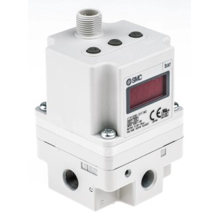 SMC Pneumatic Regulator G 1/8 Port, 0.5 MPa Max Outlet Pressure, ITV1000