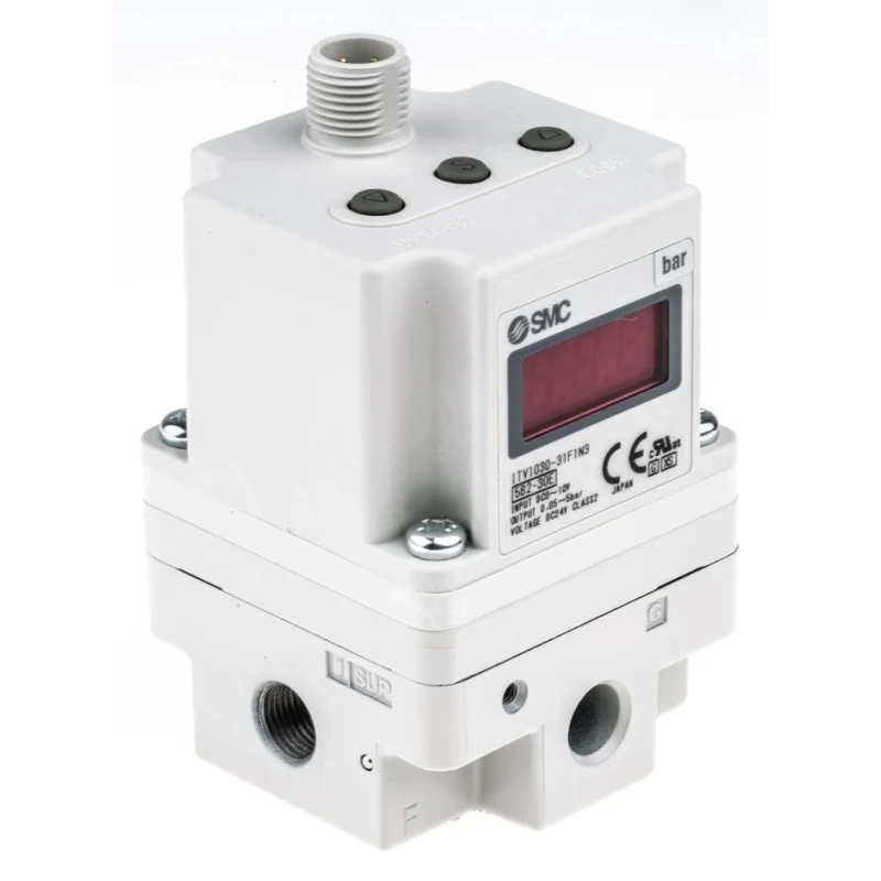 SMC Pneumatic Regulator G 1/8 Port, 0.5 MPa Max Outlet Pressure, ITV1000