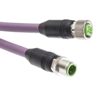Murrelektronik Limited Male 4 Way Straight to Female 2 Way Straight Sensor Actuator Cable 25V 1m PUR 7000-44001-8400100