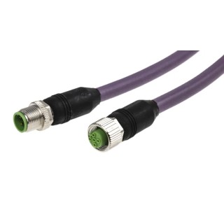 Murrelektronik Limited Sensor Actuator Cable Male 4 way Straight to Female 2 way Straight, 10m Length 7000-44001-8401000