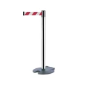 Tensator Retractable Barrier 2.3 m Tape Length Plastic Chrome Strap Post RB1-1P-D3
