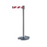 Tensator Retractable Barrier 2.3 m Tape Length Plastic Chrome Strap Post RB1-1P-D3