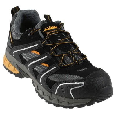 DeWALT Men's Black Composite Safety Trainer Lace Up Shoes, Safety Toe Composite, UK Size 9 EU 43 Cutter/9