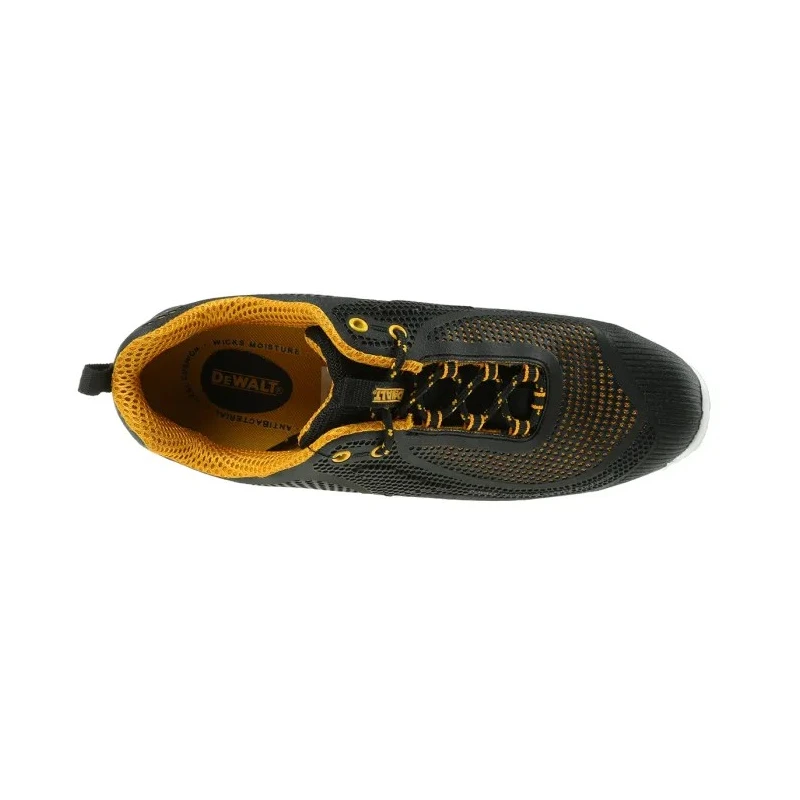 DeWALT Men's Black, White, Yellow Stainless Steel Toe Safety Trainer Lace Up UK 10 EU 44 Krypton/10
