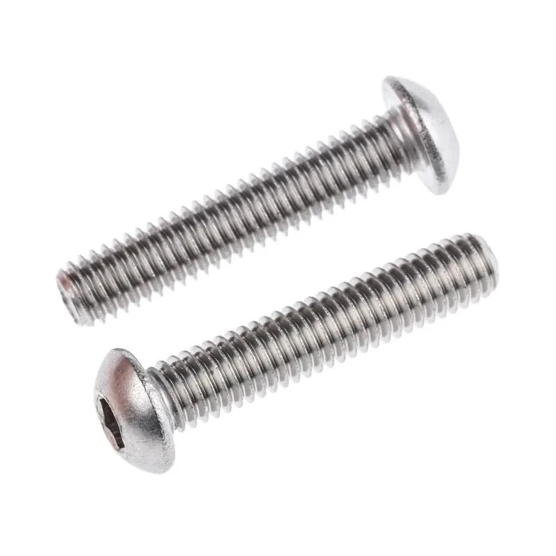 RS PRO Plain Stainless Steel Hex Socket Button Screw, M6 x 30 mm, Hex Drive, A2 Grade 797-6106