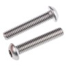RS PRO Plain Stainless Steel Hex Socket Button Screw, M6 x 30 mm, Hex Drive, A2 Grade 797-6106