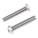 RS PRO Plain Stainless Steel Hex Socket Button Screw M8 x 40 mm 797-6112