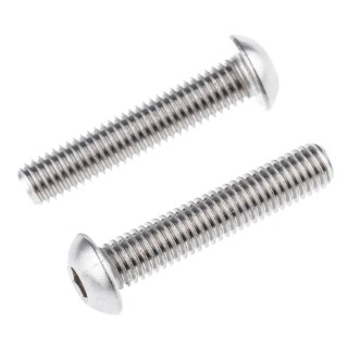 RS PRO Plain Stainless Steel Hex Socket Button Screw M8 x 40 mm 797-6112