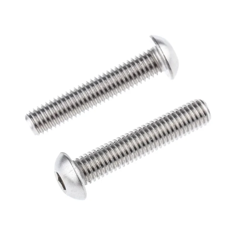 RS PRO Plain Stainless Steel Hex Socket Button Screw M8 x 40 mm 797-6112