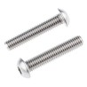 RS PRO Plain Stainless Steel Hex Socket Button Screw M8 x 40 mm 797-6112