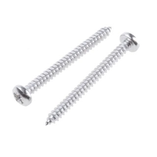 RS PRO Plain Stainless Steel Pan Head Self-Tapping Screw 38 mm Thread Size 6 A2 Grade 797-6125