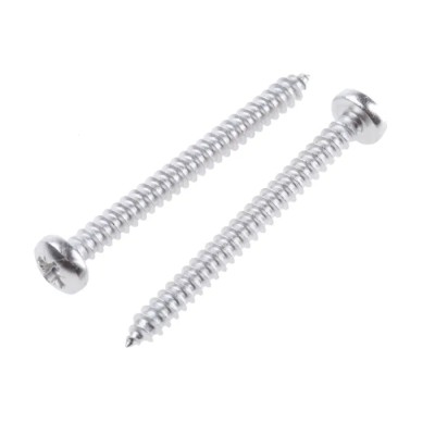 RS PRO Plain Stainless Steel Pan Head Self-Tapping Screw 38 mm Thread Size 6 A2 Grade 797-6125