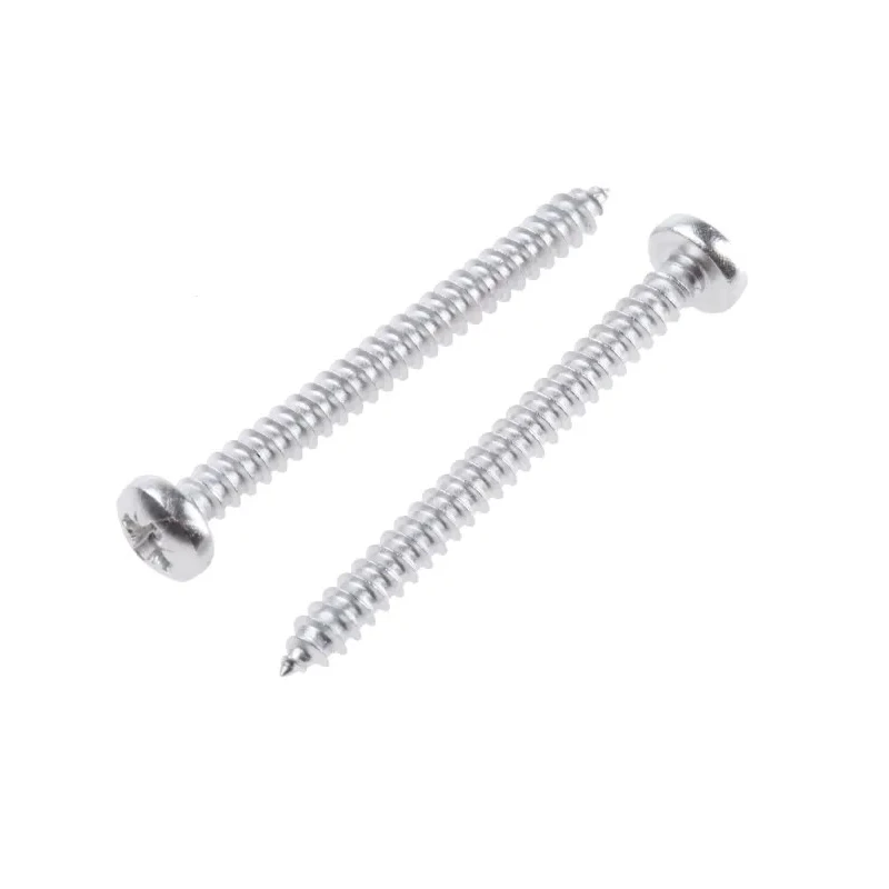 RS PRO Plain Stainless Steel Pan Head Self-Tapping Screw 38 mm Thread Size 6 A2 Grade 797-6125