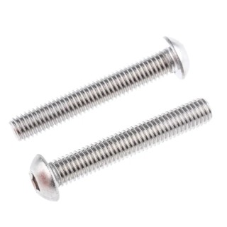 RS PRO Plain Stainless Steel Hex Socket Button Screw M8 x 50 mm 797-6115
