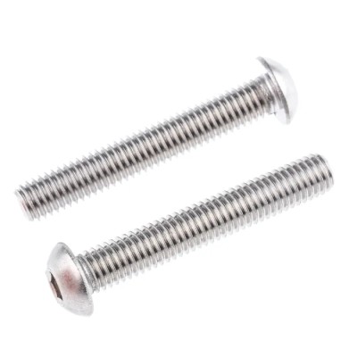 RS PRO Plain Stainless Steel Hex Socket Button Screw M8 x 50 mm 797-6115
