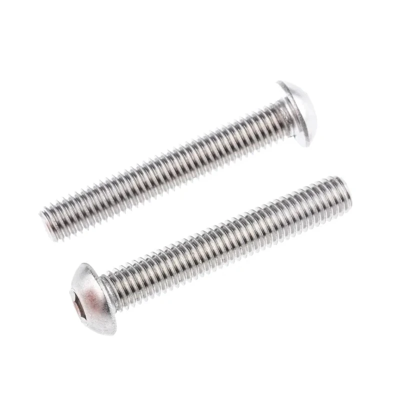 RS PRO Plain Stainless Steel Hex Socket Button Screw M8 x 50 mm 797-6115