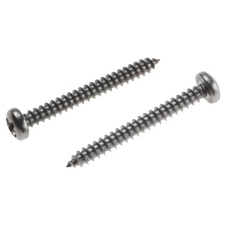 RS PRO Plain Stainless Steel Pan Head Self-Tapping Screw 32 mm Thread Size 6 A2 Grade 797-6121