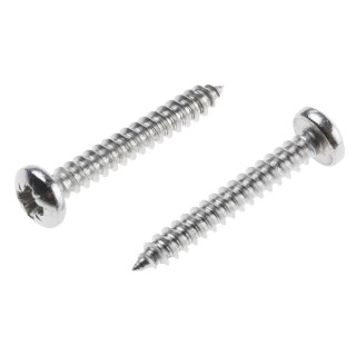 RS PRO Stainless Steel Pan Head Plain Finish Pozidriv Self-Tapping Screw 25 mm Thread Size 6 797-6128