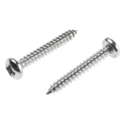 RS PRO Stainless Steel Pan Head Plain Finish Pozidriv Self-Tapping Screw 25 mm Thread Size 6 797-6128