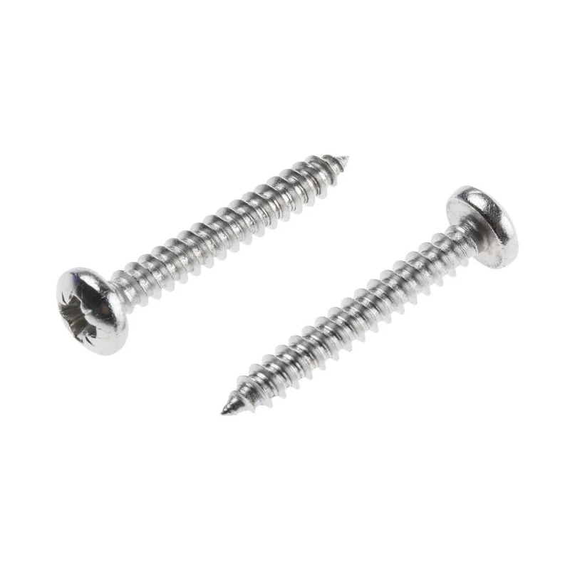 RS PRO Stainless Steel Pan Head Plain Finish Pozidriv Self-Tapping Screw 25 mm Thread Size 6 797-6128