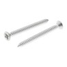 RS PRO Plain Stainless Steel Countersunk Head Pozidriv Self-Tapping Screw 45 mm Thread Size 8 Grade A2 797-6165