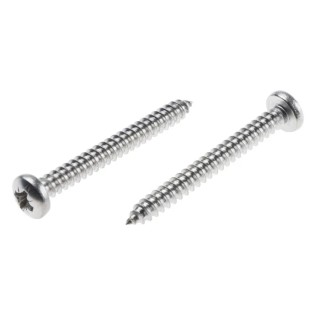 RS PRO Stainless Steel Pan Head Plain Finish Pozidriv Self-Tapping Screw 38 mm Thread Size 8 Model 797-6131