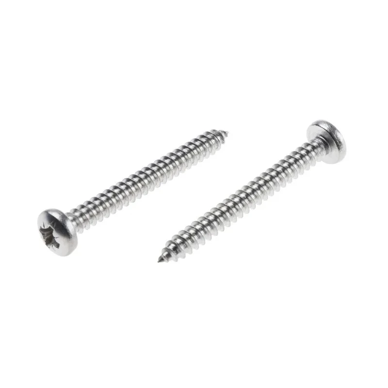 RS PRO Stainless Steel Pan Head Plain Finish Pozidriv Self-Tapping Screw 38 mm Thread Size 8 Model 797-6131