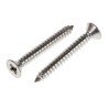 RS PRO Plain Stainless Steel Countersunk Head Pozidriv Self-Tapping Screw 38 mm Thread Size 10 Grade A2 797-6178