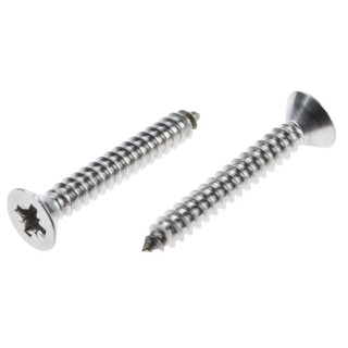 RS PRO Plain Stainless Steel Countersunk Head Self-Tapping Screw 38 mm Thread Size 12 797-6181