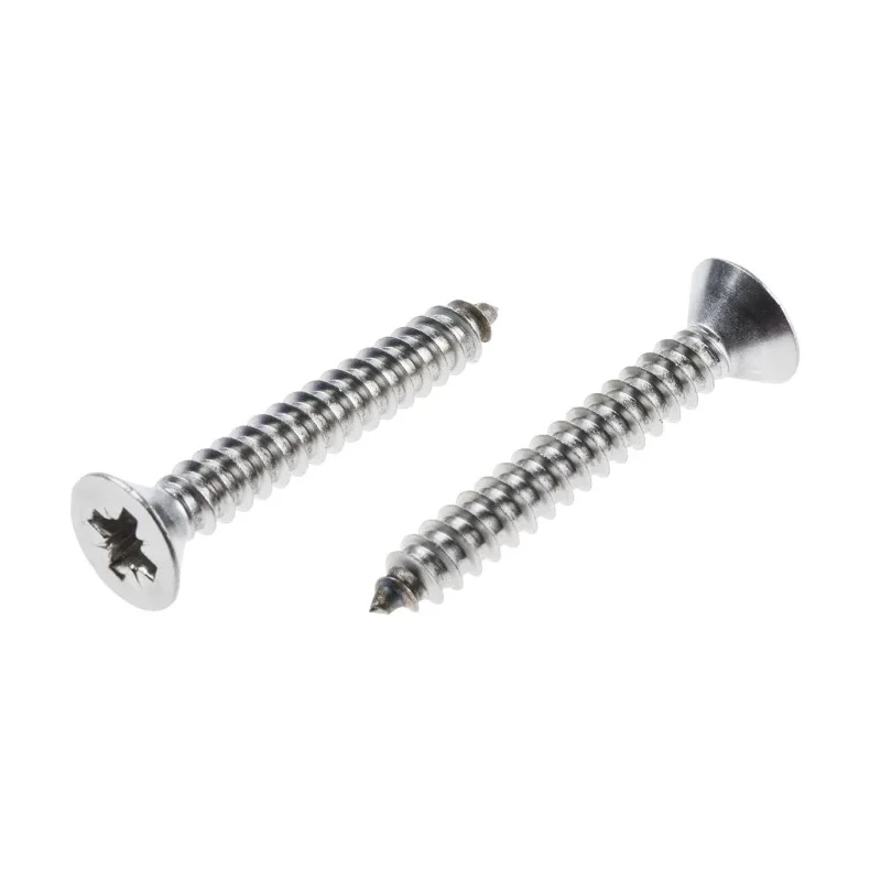RS PRO Plain Stainless Steel Countersunk Head Self-Tapping Screw 38 mm Thread Size 12 797-6181