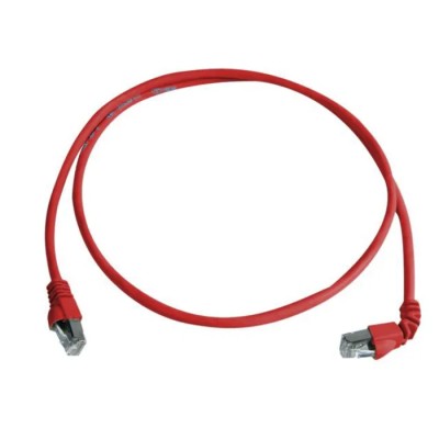 Telegartner Cat6a Shielded Screened Ethernet Cable 1 m, Red Low Smoke Zero Halogen 