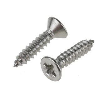 RS PRO Plain Stainless Steel Countersunk Head Self-Tapping Screw 25mm Thread Size 12 Grade A2 797-6184