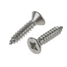 RS PRO Plain Stainless Steel Countersunk Head Self-Tapping Screw 25mm Thread Size 12 Grade A2 797-6184
