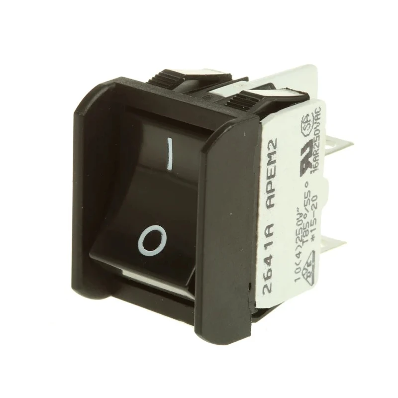APEM DPST On-Off On-Off Rocker Switch Panel 16A 250V AC Melamine Housing 2641LP/2A232021L0