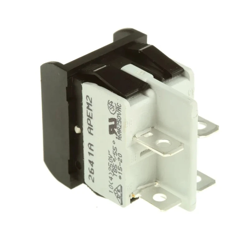 APEM DPST On-Off On-Off Rocker Switch Panel 16A 250V AC Melamine Housing 2641LP/2A232021L0