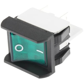 APEM Illuminated DPST On-Off On-Off Rocker Switch Panel 16A 250V ac Green Actuator 2641LP/2A23321L220V3