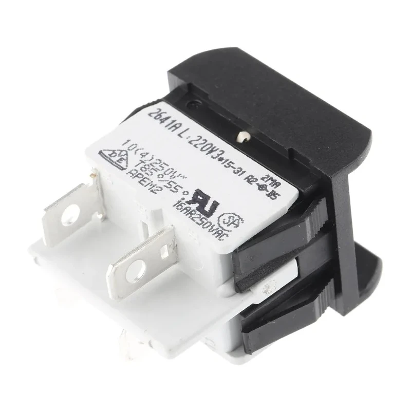 APEM Illuminated DPST On-Off On-Off Rocker Switch Panel 16A 250V ac Green Actuator 2641LP/2A23321L220V3