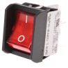 APEM Illuminated DPST On-Off On-Off Rocker Switch Panel 2600 Series Melamine Housing 16A 250V AC Red 2641LP/2A23621L110V